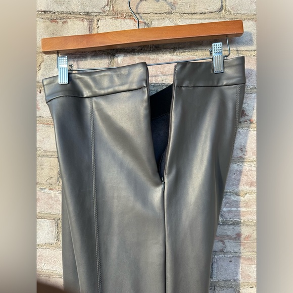NEW WITHOUT TAG ANN TAYLOR FAUX GRAY LEATHER PANTS SIZE 6 - Picture 6 of 9